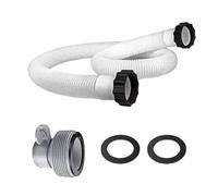 Tuyau de filtre de piscine 1,5 m x 40 mm avec adaptateur B pour Intex et | Pools, Tuyau de rechange en plastique PE résistant aux fuites, comprend des colliers de serrage en acier inoxydable pour une