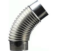 Tuyau De Fumée De Poêle Angle 45 ° Tuyau D'échappement De Cheminée, 60mm/70mm/80mm/90mm/100mm/110mm Cheminée De Poêle À Bois En Acier Inoxydable, Tuyau D'échappement De Chauffe-eau(110mm)