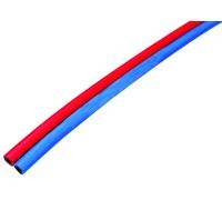 Tuyau de gaz en caoutchouc jumelé diamètre 10 x 16 mm pour oxygène / acetylène, longueur 25 m, 20 bars GCE CHARLEDAVE W000010054
