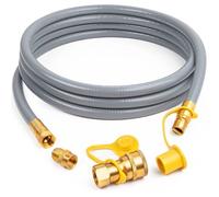 Tuyau de gaz naturel - PZCC - 3,6 m - 9,5 mm diamètre intérieur - Raccord rapide - 38 000 BTU/h