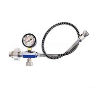 Tuyau de gonflage de plongée argenté avec filetage G5/8 et tube à ressort de 61 cm pour remplissage de réservoir de plongée jusqu'à 6000 psi Kit de manomètre