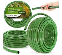 Tuyau de jardin 1 pouce, 25 m, vert, renforcé, à 3 couches, résistant aux UV, flexible, pour l'irrigation, le jardinage, le nettoyage automatique, tuyau blindé