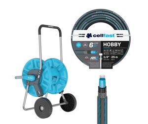 Tuyau de jardin Cellfast Aluplus 1/2" de 60 mètres + Tuyau de jardin Cellfast Hobby ATS2 1/2" de 25 mètres