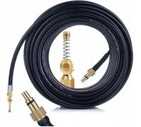 Tuyau de Nettoyage Canalisation 10 m - Buse Ressort Laiton | Haute Pression | Compatible Lavor Parkside Kanwod