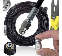 Tuyau de Nettoyage Canalisation 40 m M22 - Haute Pression 200 Bar | Buse 1/4"" | Compatible Kärcher K2-K7