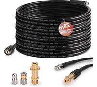 Tuyau de nettoyage de 20 m avec adaptateur M22 fixe et pivotant, 200 bars