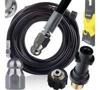 Tuyau de nettoyage de canalisations, 20 mètres, raccord baïonnette M22, compatible avec les modèles Kärcher K2-K7, pression maximale 200 bars