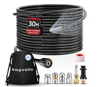 Tuyau de nettoyage de canalisations, 30 mètres, 5 buses, adaptateur, 400 bars