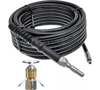 Tuyau de nettoyage de tuyaux pour Kränzle DN10 K1050 X Series, colmatage, canalisation, buses, rats de conduit, nettoyage flexible, kit de nettoyage de tuyaux (rotatif, 3 x arrière, 25 mètres)