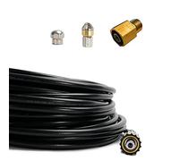 Tuyau de nettoyage M&M Smartek en 4 parties compatible avec les cuisinières Kärcher Kränzle avec adaptateur EASY!LOCK du Q4 2017 & 2 buses (20m)