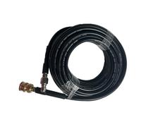 Tuyau de nettoyeur haute pression de 3/8", 15 m avec connecteur rapide pivotant, 2000 psi, en acier inoxydable, de qualité commerciale pour eau chaude et froide