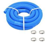 Tuyau de piscine avec colliers de serrage Bleu 38 mm 6 m bleu G