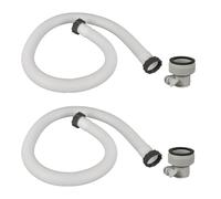 Tuyau de piscine de 38 mm, lot de 2 tuyaux pour piscines hors sol, tuyau de rechange pour pompe de piscine avec 2 adaptateurs de tuyau de type B, compatible avec Intex 330 GPH, 530 GPH et 1000 GPH