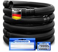 Tuyau de piscine flexible noir - KESSER - 6 m - Ø 32 mm - Polyéthylène - Résistant aux intempéries - Résistant au chlore
