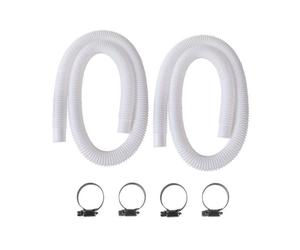Tuyau de Piscine - INTEX - 2Pcs - 150cm - Compatible avec pompes 330 GPH, 530 GPH - PVC Transparent