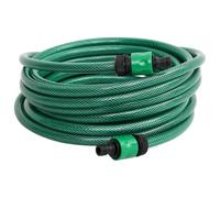 Tuyau de piscine vert en PVC de 50 m avec kit de raccordement de 4 pièces, renforcé, flexible, résistant aux UV pour nettoyage de piscine, aspirateur de piscine, jacuzzi, étang, entretien de l'eau
