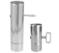 Tuyau de Poêle avec Amortisseur en Acier Inoxydable 4,7 8,7 | Sections Modulaires Épaisses, Renforcée, Adapté aux Chauffages à Granulés et Mini Poêles, Usage Extérieur
