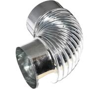 Tuyau de poêle coudé 90° 120 mm en acier inoxydable résistant à la chaleur | Tube coudé de 12 cm pour poêle à bois et poêle à granulés, flexible, flexible, inoxydable, rallonge de cheminée