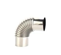 Tuyau de poêle en acier inoxydable, 1 pièce, coude à 90 degrés, for poêles bois, échappement chauffage, 60 mm, 70, 80(80mm)