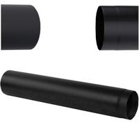 Tuyau de Poêle Noir Ø 150 mm - Longueur 1 m 1000 mm - Acier Épais 2 mm - Conduit de Fumée Haute Température, Étanche et Résistant - Pour Poêles à Bois, Cheminées et Inserts