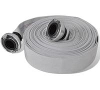 Tuyau de pompiers - Tuyau d'incendie de 30 mètres - Raccords C-Storz de 5 cm - Plastique - Blanc