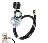 Tuyau de propane avec détendeur Avec raccord manomètre | Raccords Barbecue Flexibles Et Détendeur Pour Brûleur Cuisinière Camping-Car Barbecue Maison Chauffage De Jardin Bassin À