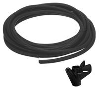 Tuyau de protection de câbles, 12 mm, 6 mètres, avec outil, couleur noire