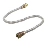 Tuyau de raccordement au gaz 1/2" 60 cm flexible en acier inoxydable Fire Kit pour barbecue à gaz et foyer avec raccord Flare