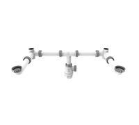 Tuyau de raccordement pour double vasque Valentin blanc 720 x 310mm