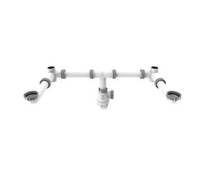Tuyau de raccordement pour double vasque Valentin blanc 720 x 310mm