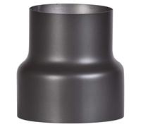 Tuyau de raccordement pour poêle à bois, réduction de diamètre de 150 à 120 mm, noir, longueur 160 mm