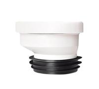 Tuyau de raccordement pour WC - Décalage de 2 cm - Raccord excentrique pour évacuation des eaux usées - 1 pièce (réglage fin 1-3 cm)
