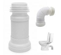 Tuyau de Raccordement WC Réglable, pour Raccorder Toilettes et Tuyau, Blanc