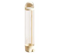 Tuyau de rangement pour peluches avec fermeture éclair - Organisateur de jouets - Empilable - Plastique - Clapet plat - Pour jusqu'à 80 peluches - Beige