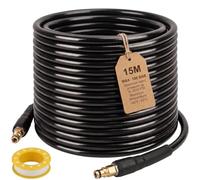 Tuyau de rechange pour nettoyeur haute pression Kärcher K Series K2, K3, K4, K5, K7, accessoires d'extension de tuyau de nettoyage à l'eau, connecteur rapide de 15 m