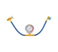 Tuyau de recharge de climatisation R1234yf avec manomètre, vanne de distribution auto-étanche R1234YF 1/2” LH et coupleur rapide basse pression 14mm 250PSI