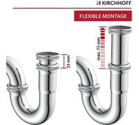 Tuyau de siphon universel Famanu - Siphon flexible pour lavabo