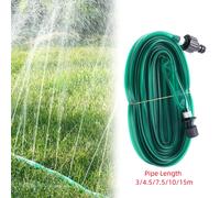 Tuyau de trempage vert en PVC et joint de 16mm, 3/4, 5/7, 5/10/15m, 1 ensemble, micro-d'argile pour jardin, pelouse, refroidissement, dépoussiérage, ceinture de semis avec trou 4.5m set