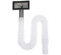 Tuyau de Trop-plein D’évier Flexible et Extensible en Plastique, Carré | Système D’évacuation, Mécanisme Interne à Clip, Surface Lisse, pour Salle de Bain et Réparation D’évier