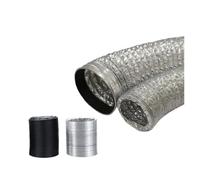 Tuyau De Ventilation En Feuille D'aluminium Chiffré 50-90mm, Tube De Fumée Évolutif, Chauffage De Stationnement, Salle De Bains, Sortie De Cuisine, Tuyau De Ventilateur D'échappement(LBG2-42mm-250cm)