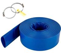 Tuyau de vidange - 3 pouces x 105 pieds - Tuyau de vidange à rétrolavage en PVC avec collier de serrage