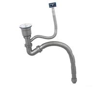 Tuyau de vidange anti-odeur en P - Tuyau en plastique à ajustement rapide avec joint d'eau pour évier de cuisine, salle de bain (50 V simple)
