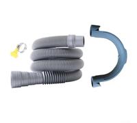 Tuyau de vidange flexible gris de 6 m, tuyau d'évacuation réglable en EVA pour camping-car, caravane, remorque (tuyau d'eau + pince)