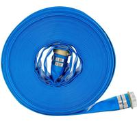 Tuyau de vidange pour piscine - Tuyau d'arrosage - Longueur : 30,48 m - Diamètre intérieur : 5,08 cm - Fibre de polyester et PVC - 90 PSI - Pour l'arrosage et le drainage - Bleu