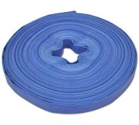 Tuyau de vidange renforcé en polyester et PVC, 50 mètres, bleu, 1 pouce (25 mm), 3 bars