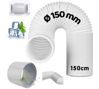 Tuyau d'Échappement de Climatiseur Portable, avec adaptateur, Mobile Tuyau Kit Diamètre de 150 mm, longueur 150 cm, Pour Climatisa