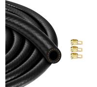 Tuyau d'Essence Kit - 1 Mètre Ø 6mm Durite Carburant NBR - avec 3 Pièces Colliers de Serrage Acier Inoxydable - pour Moto, Voiture, Camion, Tracteur, Tondeuse et Petit Moteur