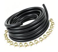 Tuyau D'essence Kit 2,4 Mètres, 5 mm 3/16" Tuyau de Carburant | avec 20 Colliers de Serrage,Conduite D'essence pour Petits Moteurs Tondeuses à Gazon Mini Bike ATV Générateur
