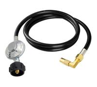 Tuyau Détendeur Propane 1,8 m, Adaptateur Coude 3/8"" Pour Plaque De Cuisson Au Gaz De Table