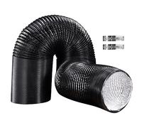 Tuyau d'évacuation d'air - 150 mm - Adaptateur de tuyau d'évacuation d'air en PVC flexible - Isolation thermique - Pour sèche-linge, hotte aspirante, climatisation (110 mm x 3 m)